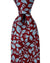 Kiton Tie Dark Red Sky Blue Leaves - Sevenfold Necktie