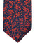 Kiton Tie Dark Blue Orange Leaves - Sevenfold Necktie