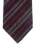 Kiton Tie Maroon Dark Blue Stripes - Sevenfold Necktie