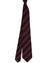 Kiton Tie Maroon Dark Blue Stripes - Sevenfold Necktie