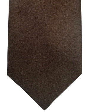 Kiton Tie Brown Solid - Sevenfold Necktie