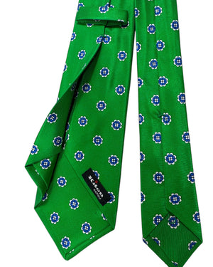 Kiton Tie Green Royal Blue Design