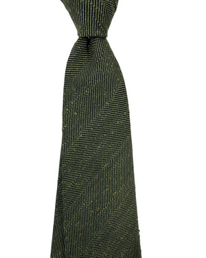 Kiton Sevenfold Tie Forest Green