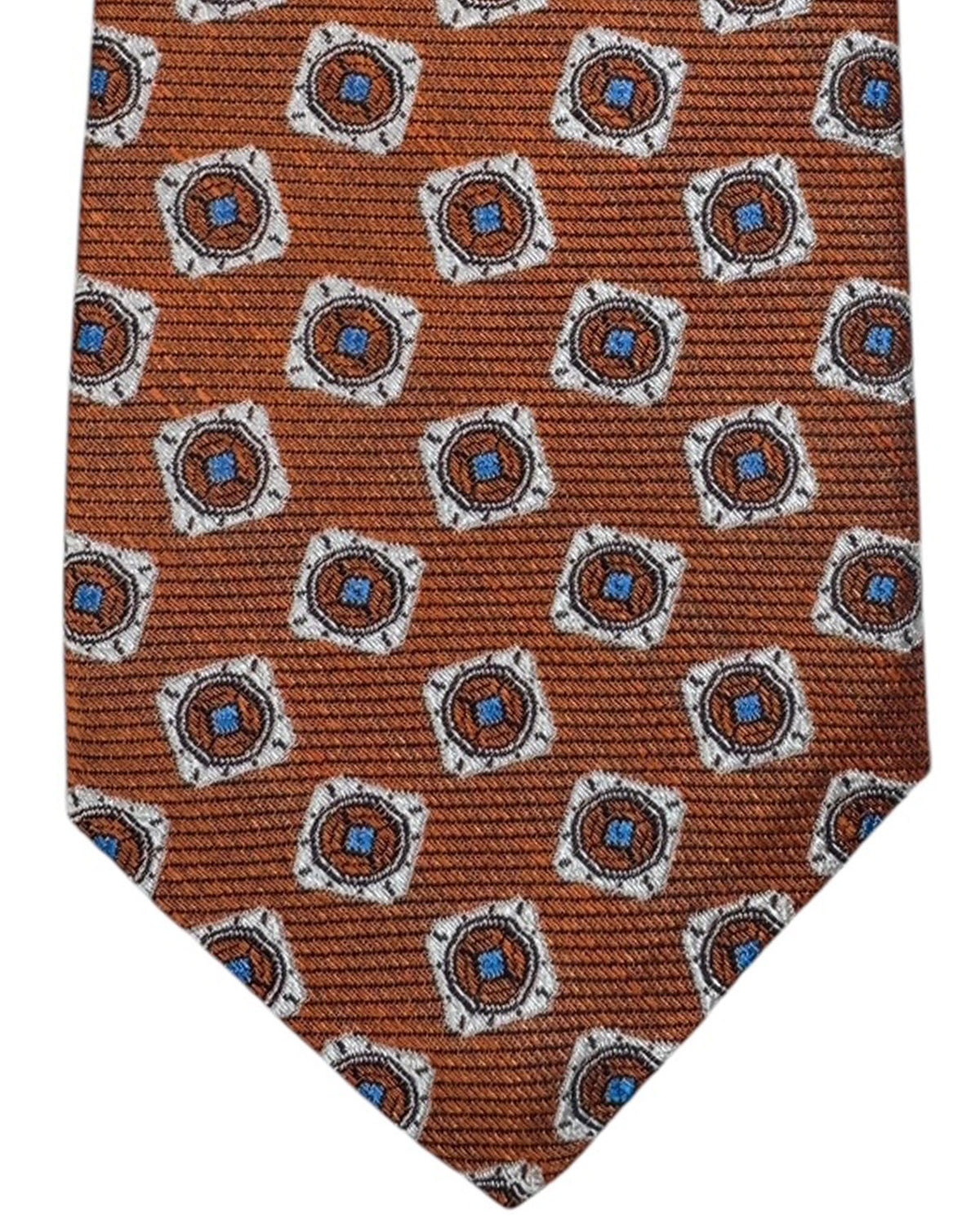 Kiton Tie Rust Brown Design - Sevenfold Necktie