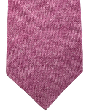 Kiton Tie Pink Design Cotton Linen - Sevenfold Necktie