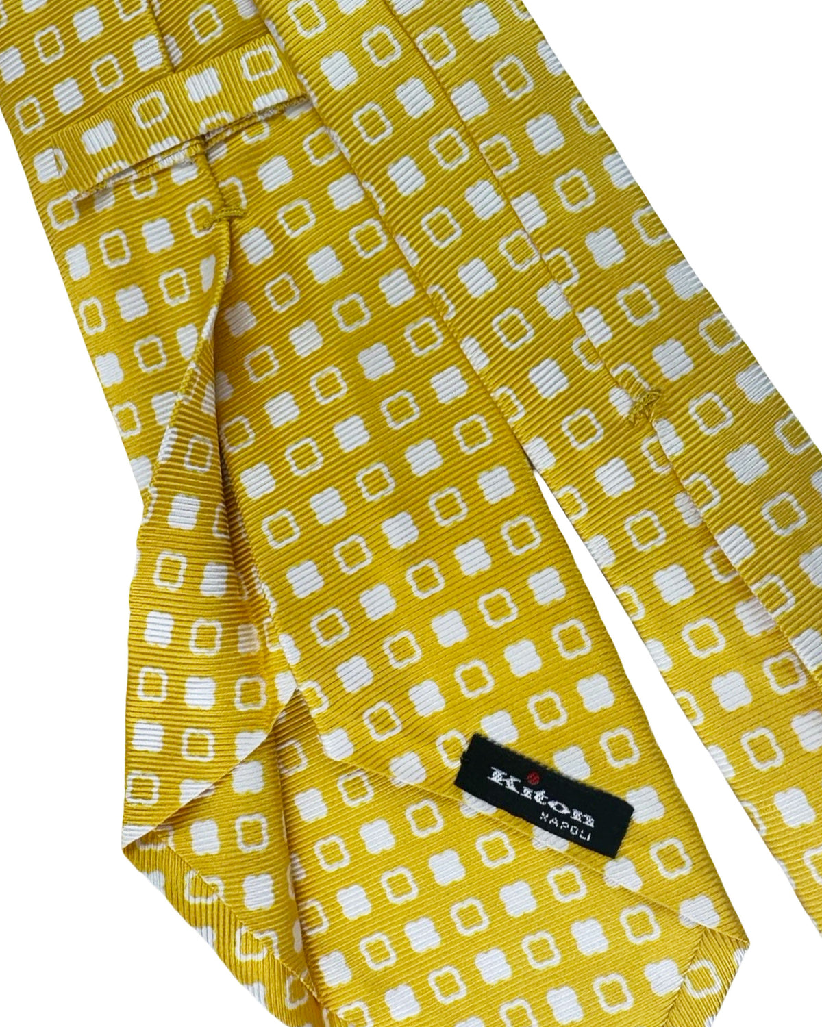 Sevenfold Tie Orange White Geometric