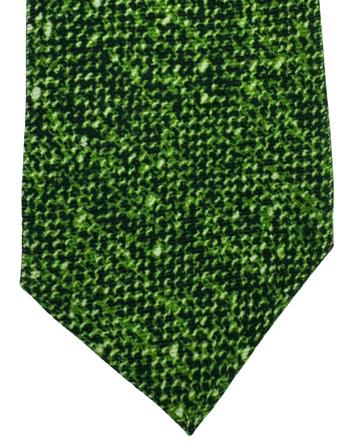 Kiton Sevenfold Tie Green Pattern