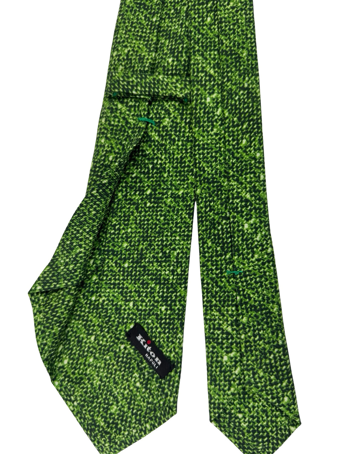 Kiton Sevenfold Tie Green 
