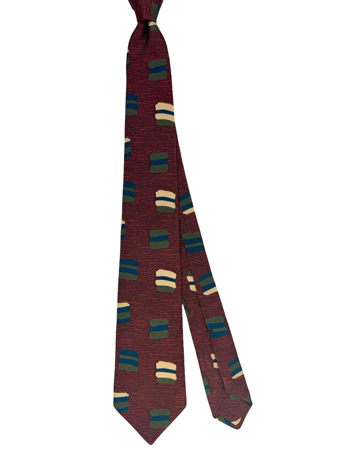 Kiton Sevenfold Tie Brown Design