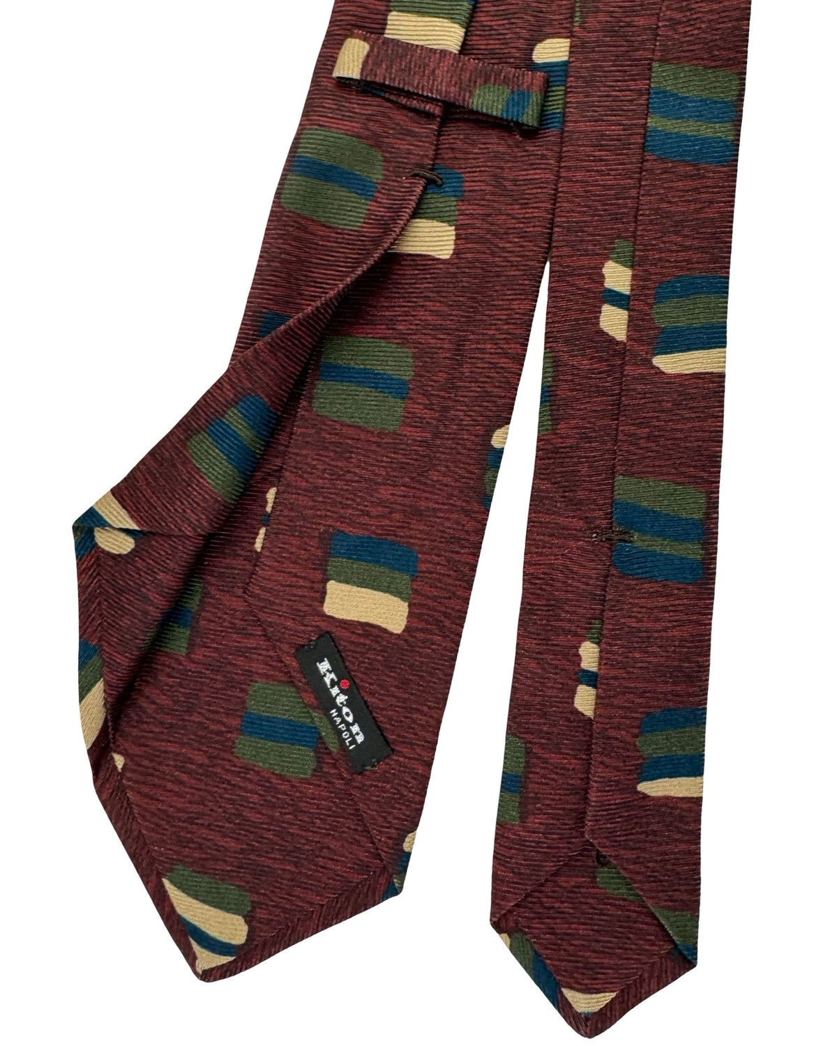 Kiton Sevenfold Tie Brown Design