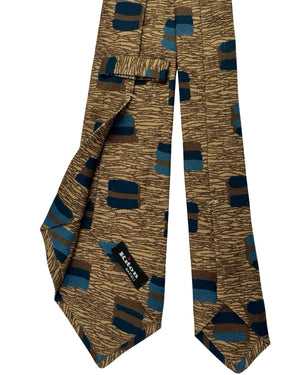 Kiton Tie Brown Beige - Sevenfold 