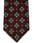 Kiton Tie Maroon Navy Medallion - Narrow Sevenfold Necktie SALE