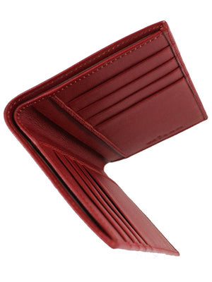 Kiton Wallet - Bordeaux Leather Men Wallet FINAL SALE