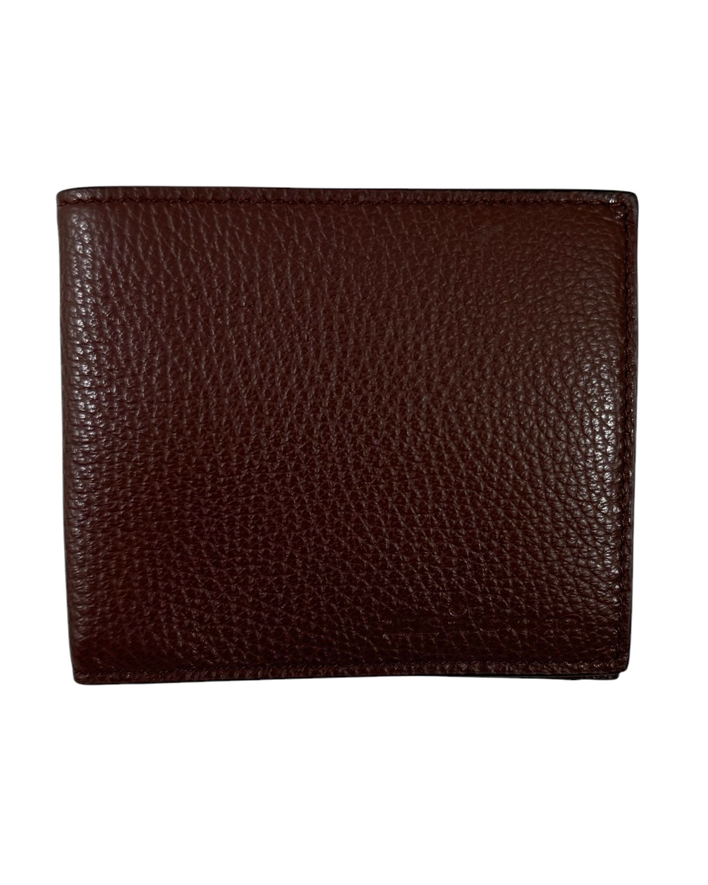 Kiton Wallet - Brown Grain Leather Men Wallet Bifold