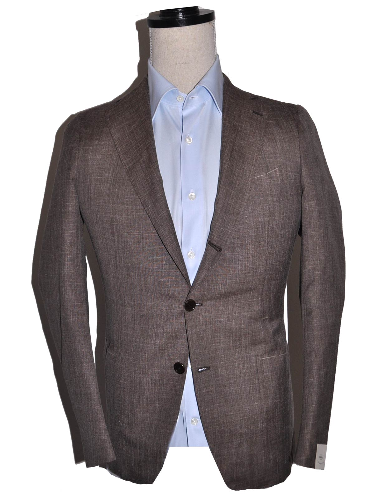 Luigi Borrelli Sport Coat Brown Gray Linen Silk