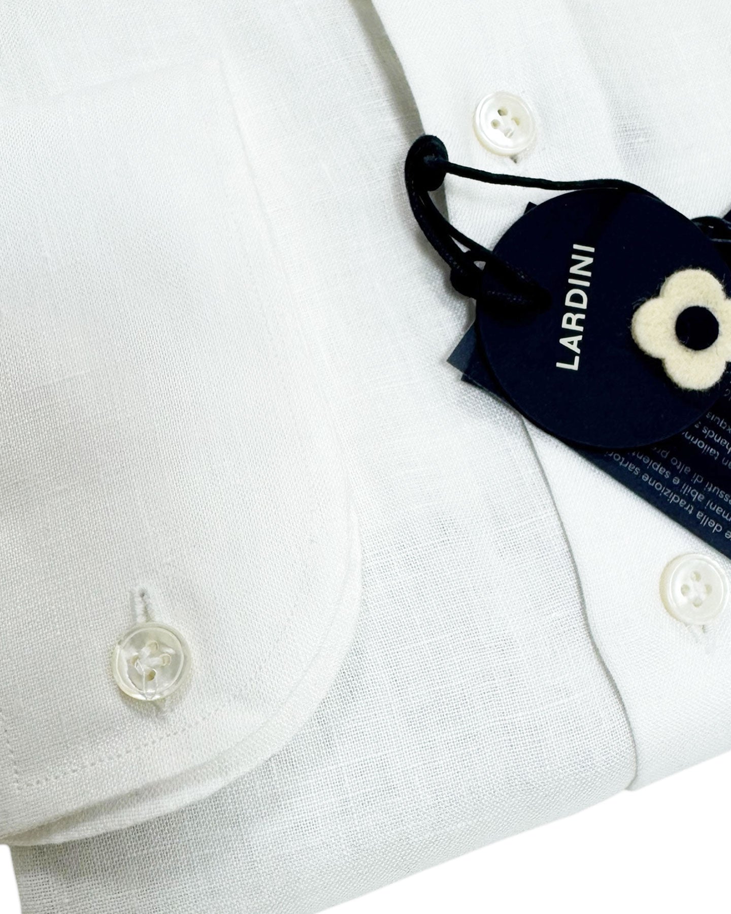 Lardini Linen Shirt White New