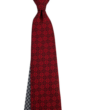 Leonard Paris Silk Tie Red Logo