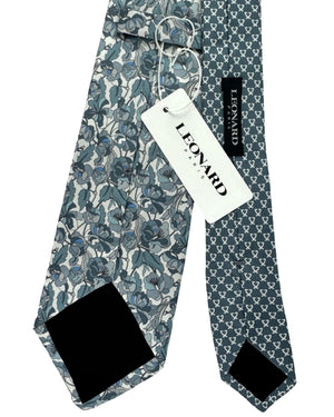 Leonard Tie Gray Floral - Leonard Paris