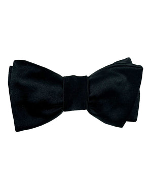 Le Noeud Papillon Black Bow Tie Butterfly - Silk Self Tie Bow