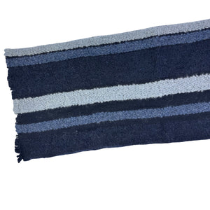 Loro Piana Scarf Gray Striped Design - Luxury Cashmere Alpaca Shawl SALE
