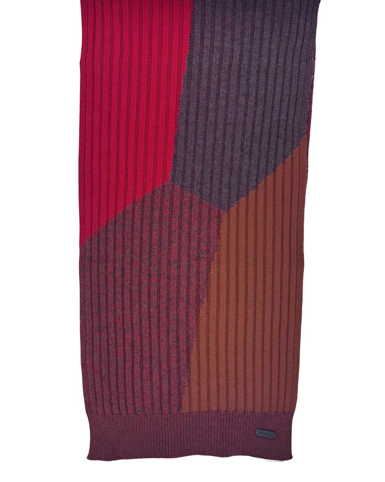 Loro Piana Scarf Brown Bordeaux Red Design - Cashmere Shawl