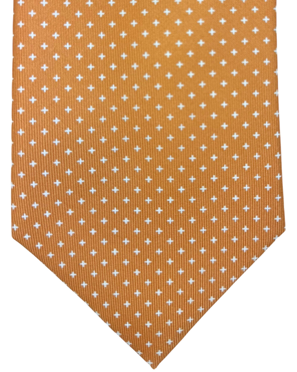 E. Marinella Tie Peach Micro Pattern Design