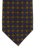 E. Marinella Silk Tie Brown Navy Lime Geometric - Narrow Necktie