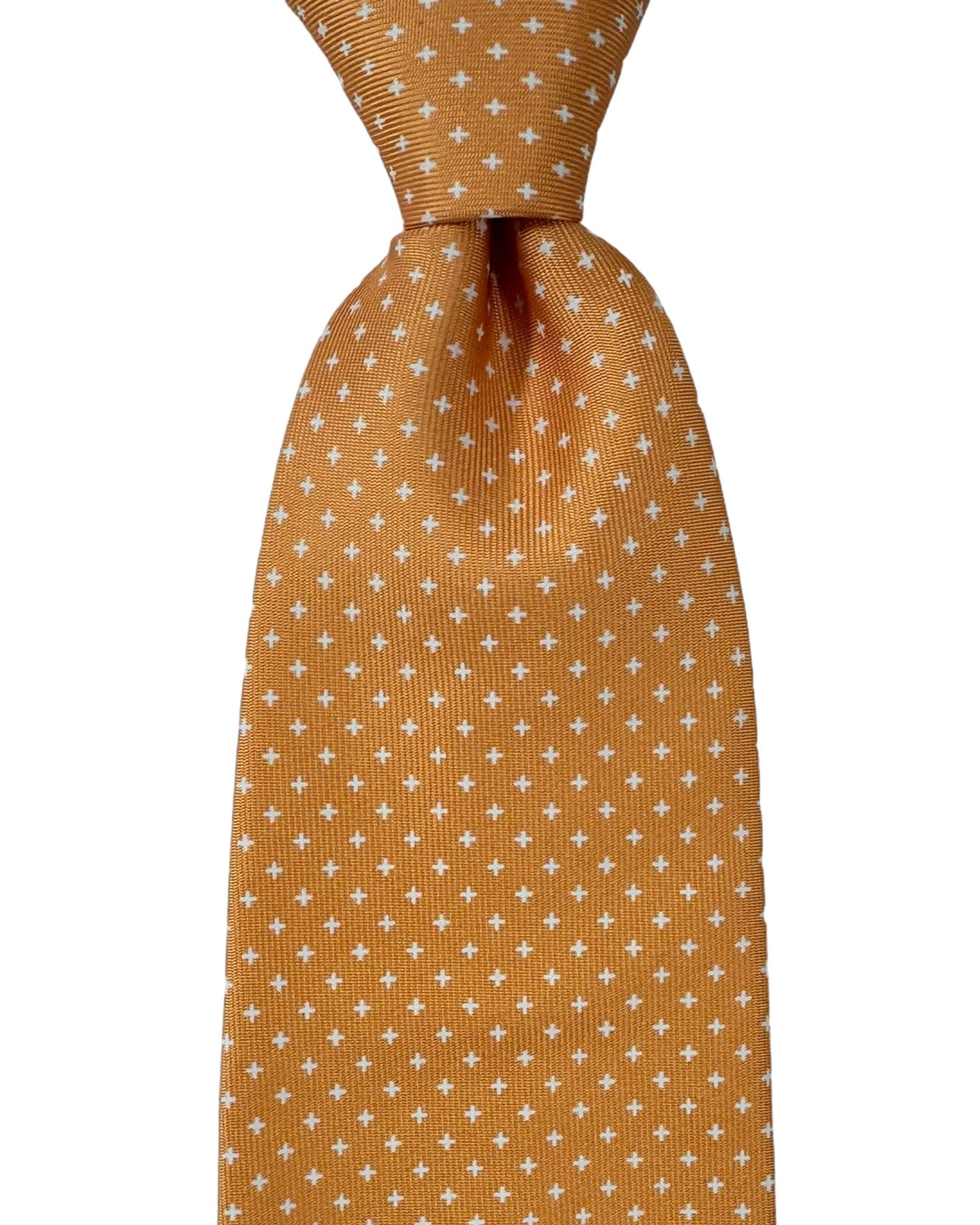 E. Marinella Tie Peach Micro Pattern Design