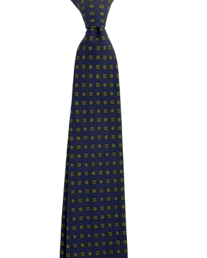 E. Marinella Silk Tie Purple Green Geometric