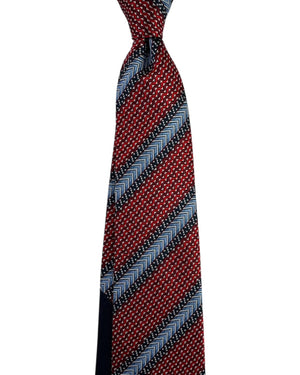 Missoni Tie Red Blue Chevron Stripes