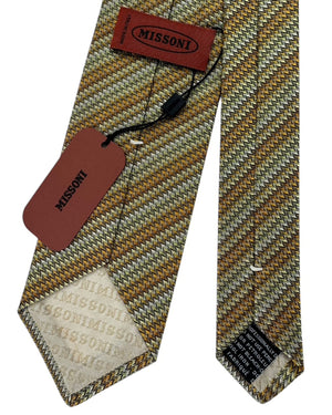 Missoni Tie Yellow and Orange Zigzag Weave