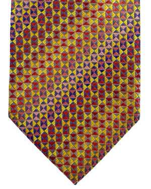 Missoni Silk Tie Pink Multicolor Stripe Pattern