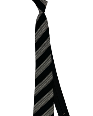 Missoni Silk Tie Black Silver Stripes