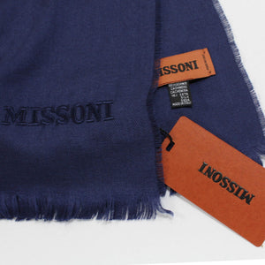 Missoni Scarf Dark Blue - Cashmere Silk Shawl SALE