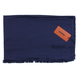 Missoni Scarf Dark Blue - Cashmere Silk Shawl SALE