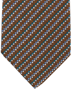 Missoni Necktie Brown Zig Zag Stripes Design