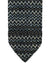 Missoni Knitted Tie Taupe Black Blue Zig Zag- Cotton Silk