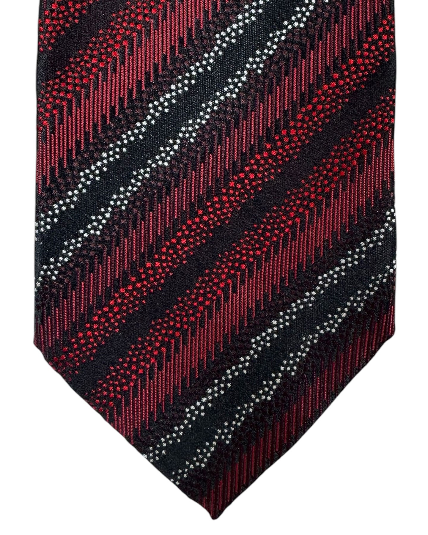 Missoni Tie Bordeaux Brown Patterned Stripes