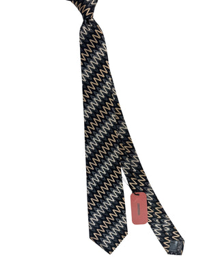 Missoni Tie Gray Zig Zag 