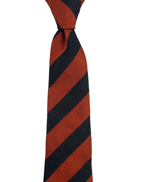 Missoni Silk Tie Rust Orange Gray Striped Design