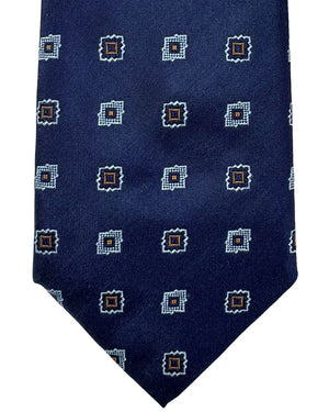 Moschino Tie Midnight Blue Geometric Design