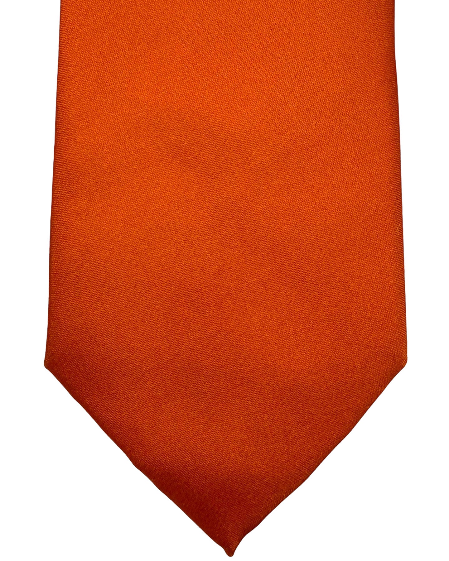 Moschino Tie Orange Solid Design 