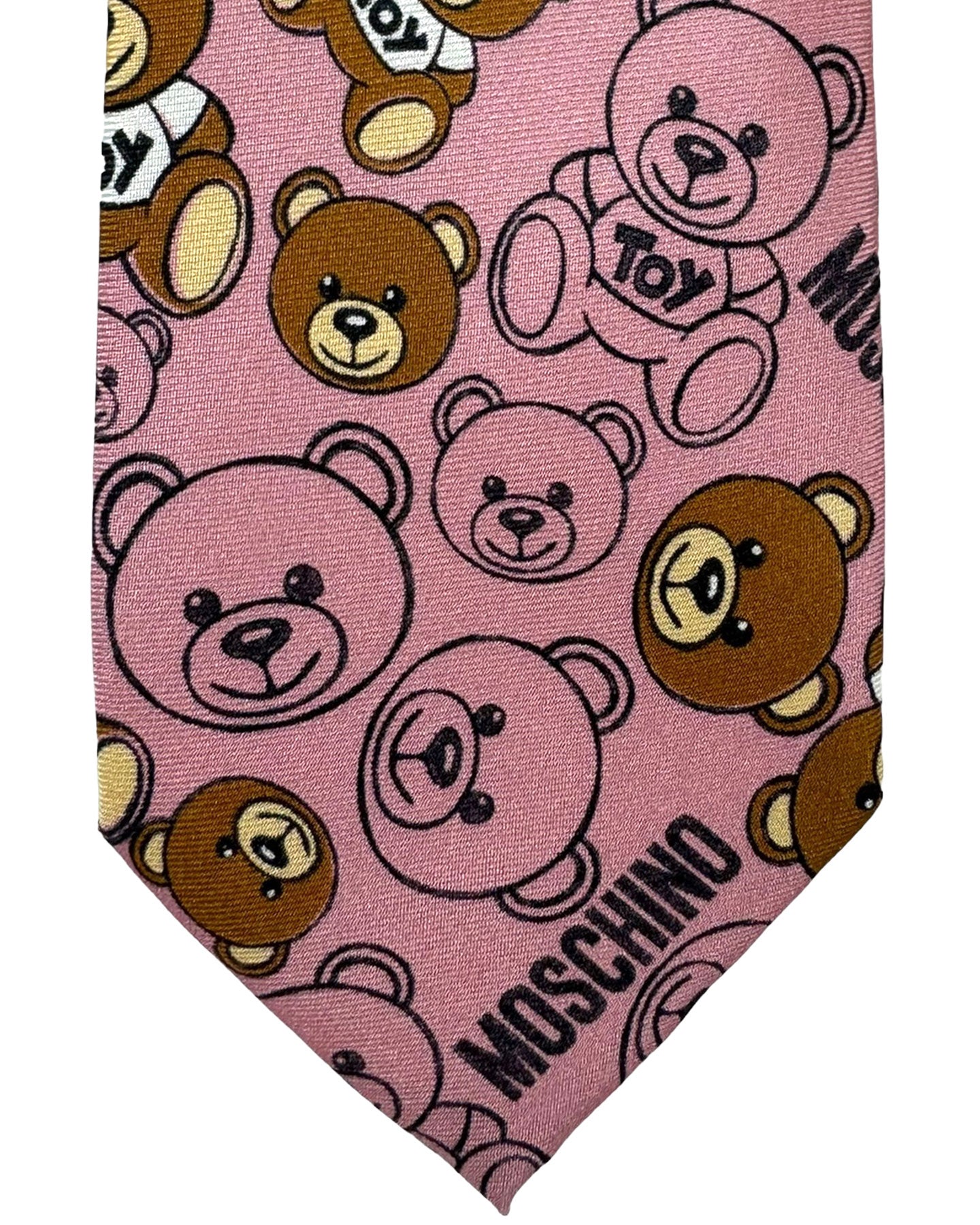Moschino Tie Pink Toy Bear Design