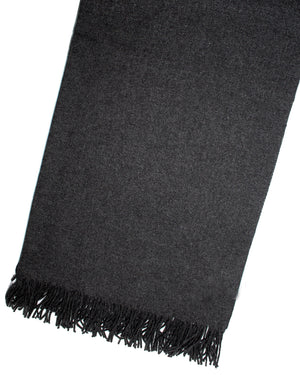 Tessitura Di Novara Cashmere Throw Blanket Dark Gray - Zegna Fabrics SALE
