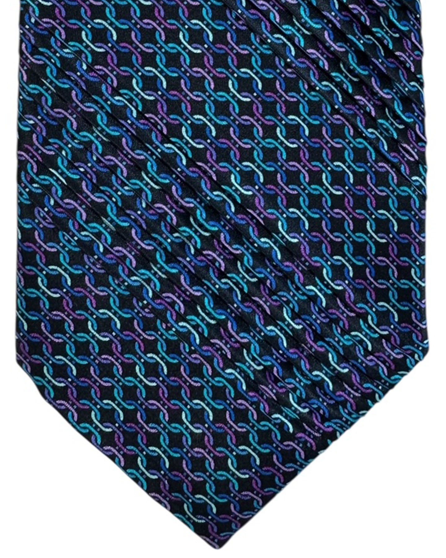 PLEATED SILK TIE