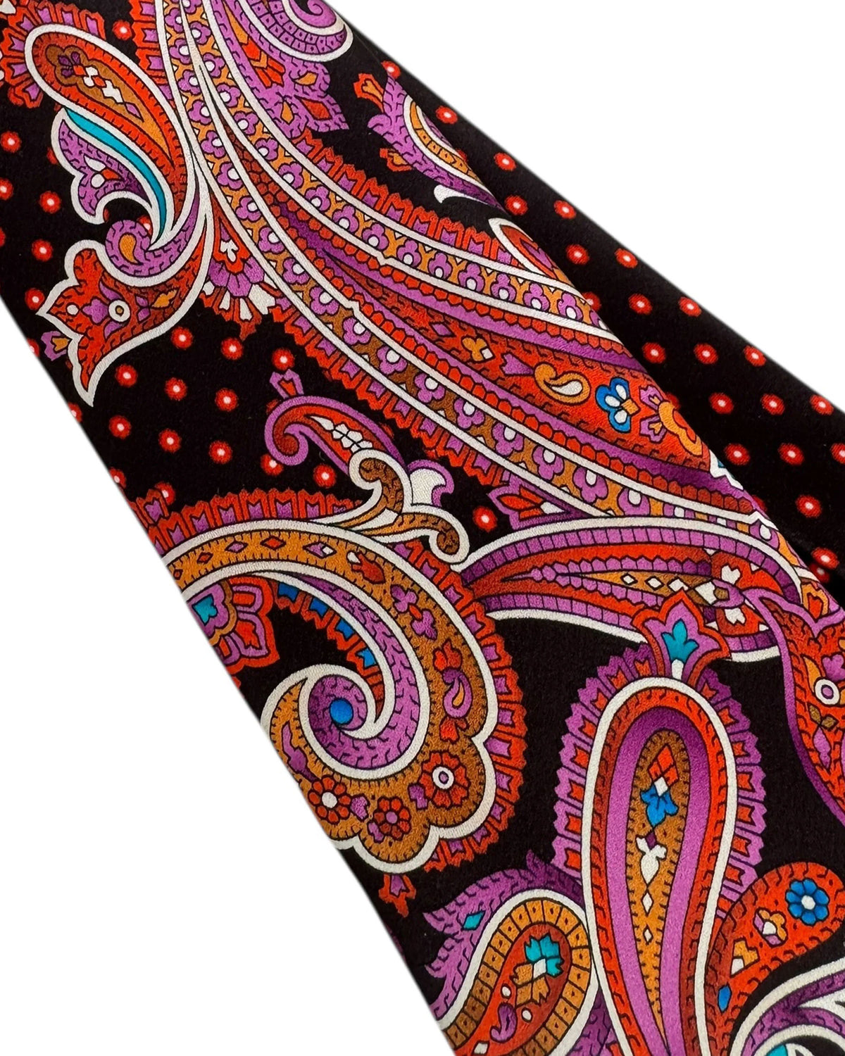 Vitaliano Pancaldi Tie Stripes & Ornamental Paisley Pattern