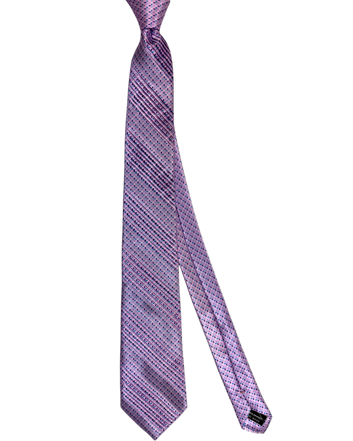Vitaliano Pancaldi Pleated Silk Tie Pink Design SALE