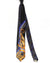 Vitaliano Pancaldi Silk Tie Black Gray Gold Purple Swirl Ornamental Design