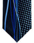 Vitaliano Pancaldi Silk Tie Black Blue Royal Blue Dots Swirl Design