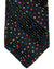 Vitaliano Pancaldi PLEATED SILK Tie Black Multi Colored Mini Dots